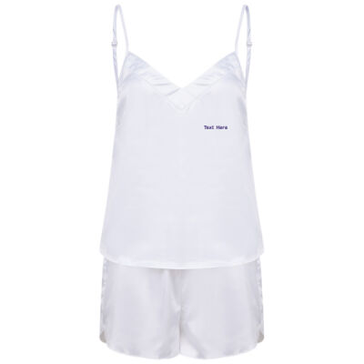Ladies Satin Cami Short PJs Thumbnail